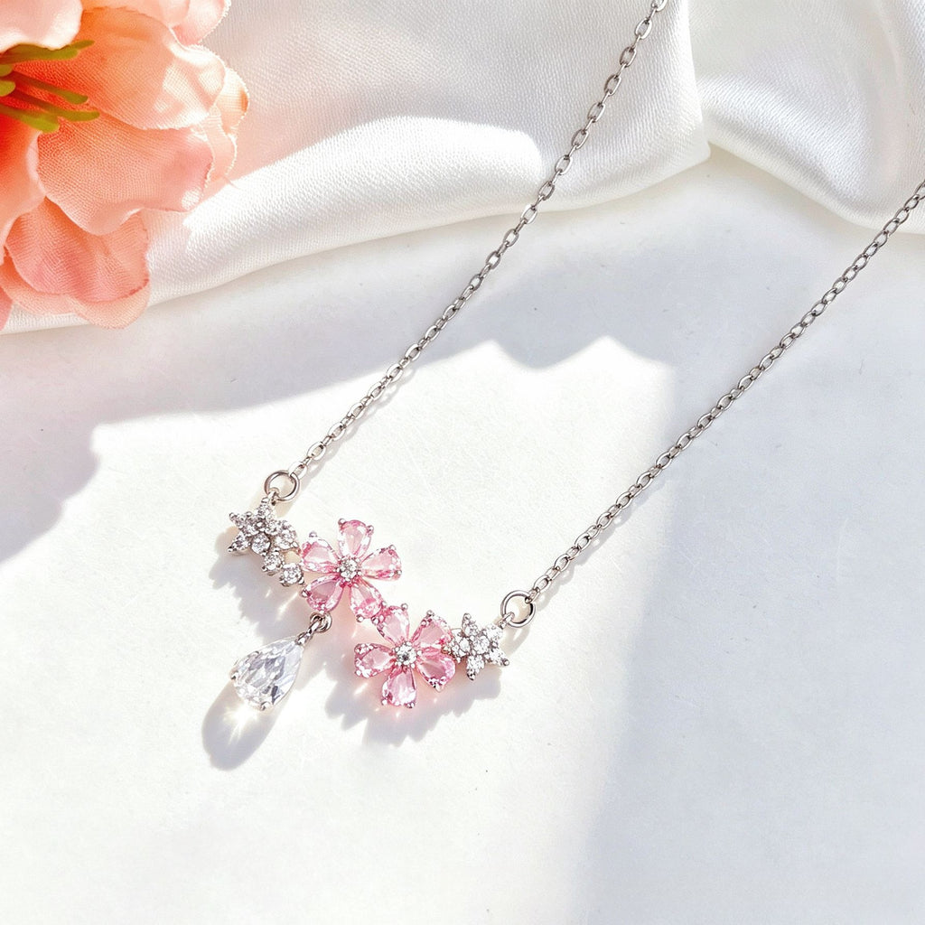 Water Drop Flower Necklace