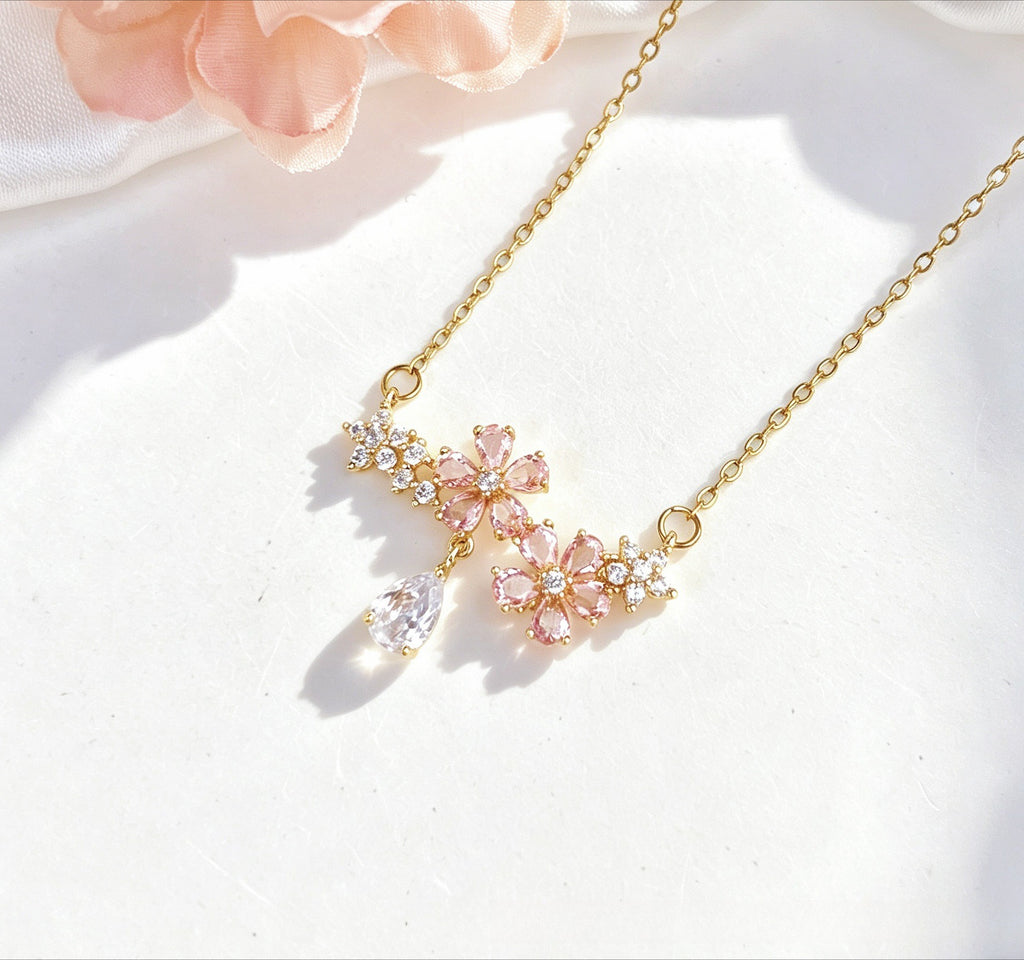 Water Drop Flower Necklace