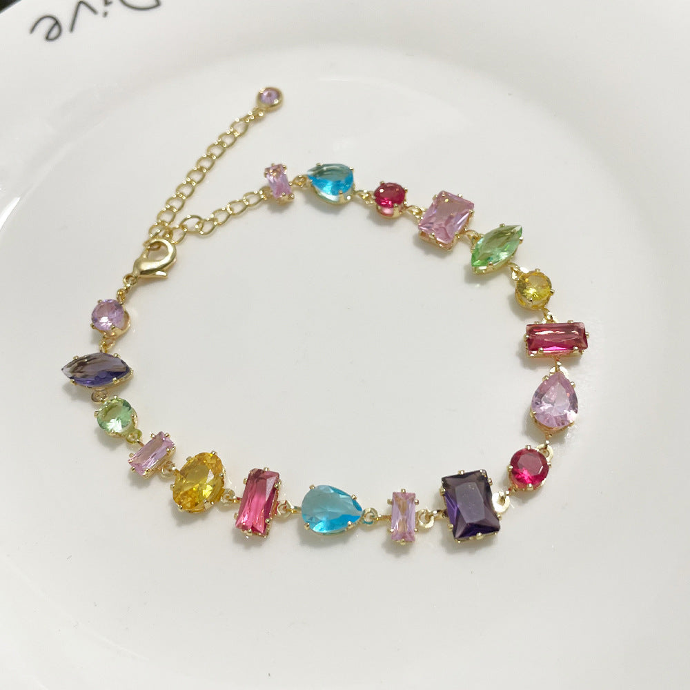 Luxury Colorful Cubic Zircon Bracelet/Necklace
