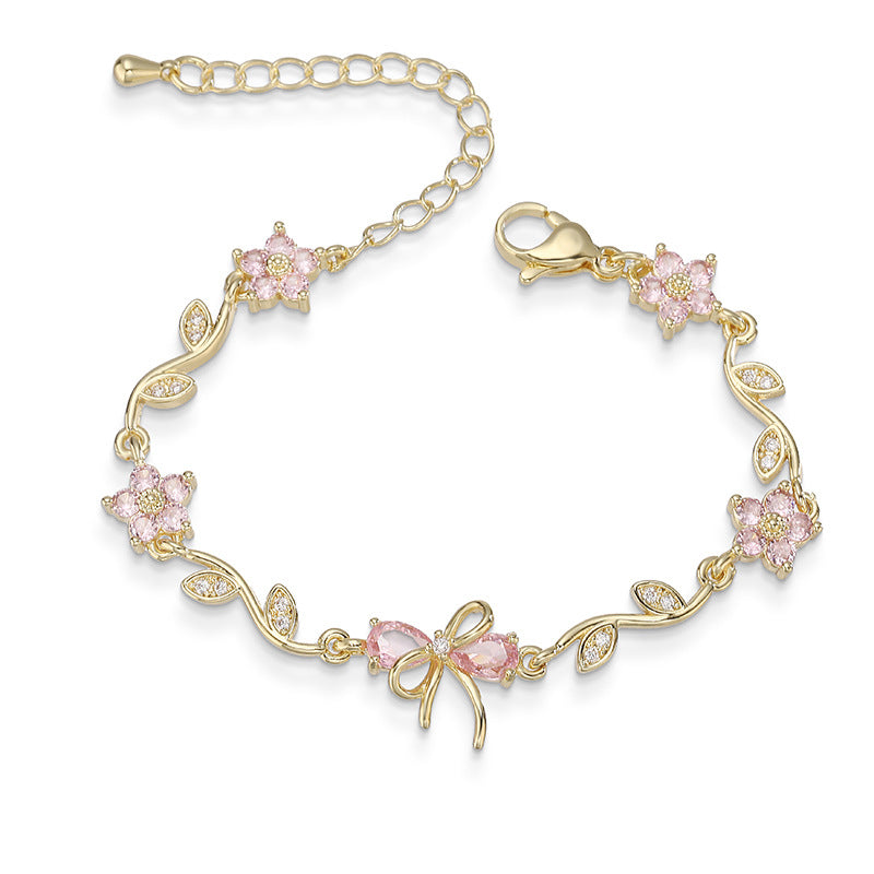 Rose Zircon Earrings/Jewelry Set