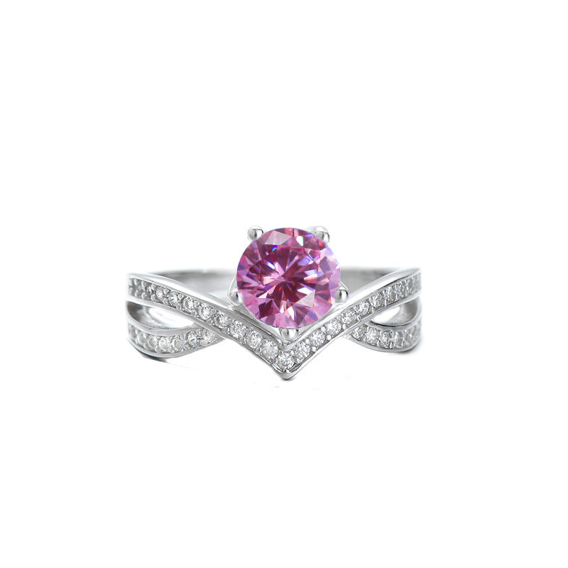 Cross-border Crown  Moissanite Ring 925Silver