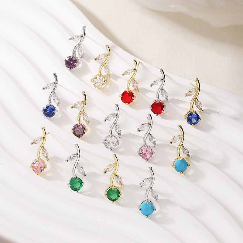 Flower And Leaf Jewelry Set/Bracelet/Necklace/Earrings/Ring