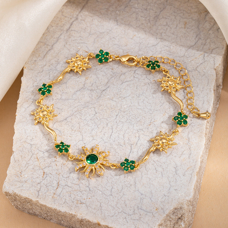 New Sunflower Zircon Bracelet For Women