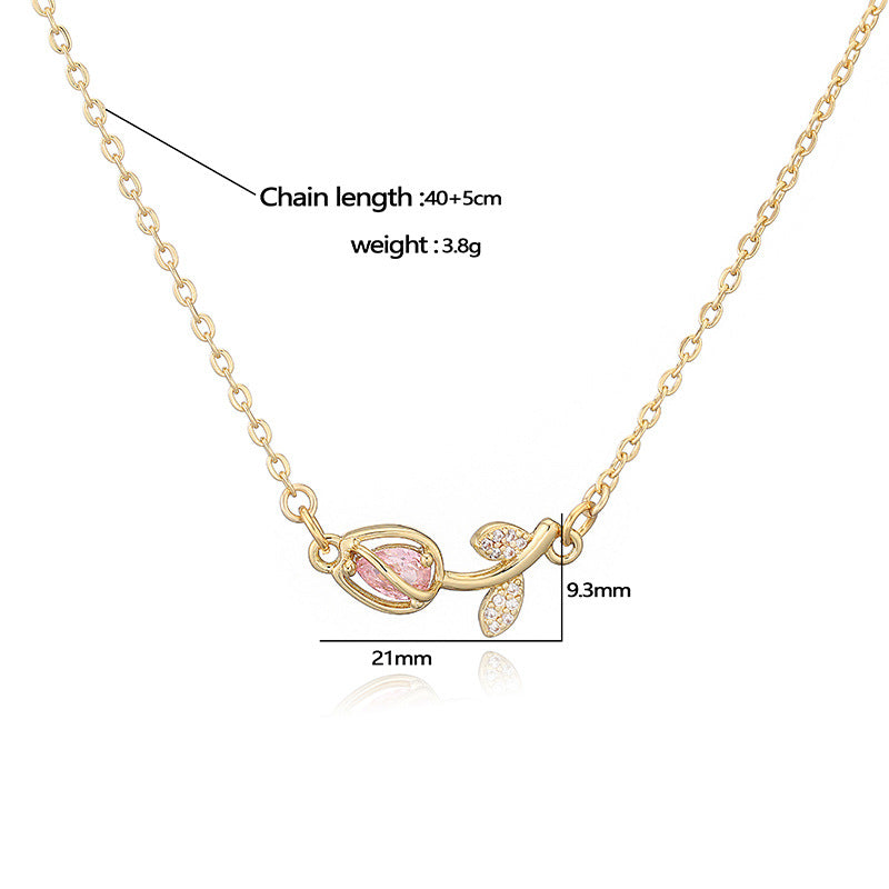 Tulpenkette/Ohrringe/Ring/Schmuckset