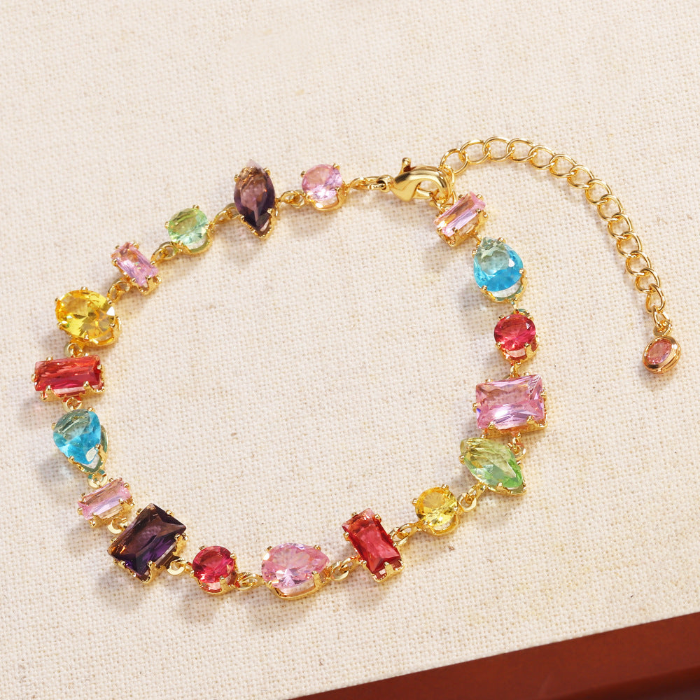 Luxury Colorful Cubic Zircon Bracelet/Necklace