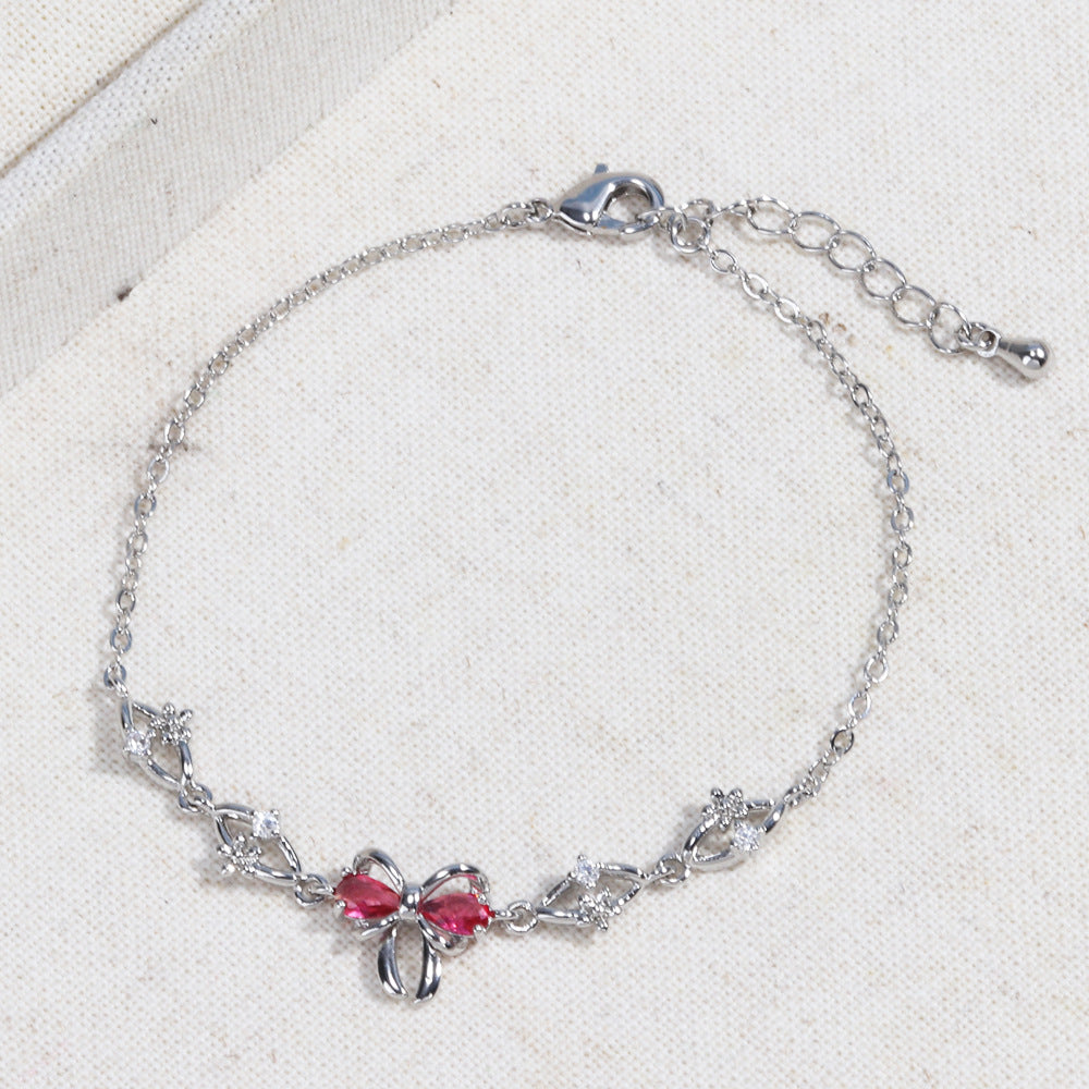 Bow & Heart Bracelet For Women