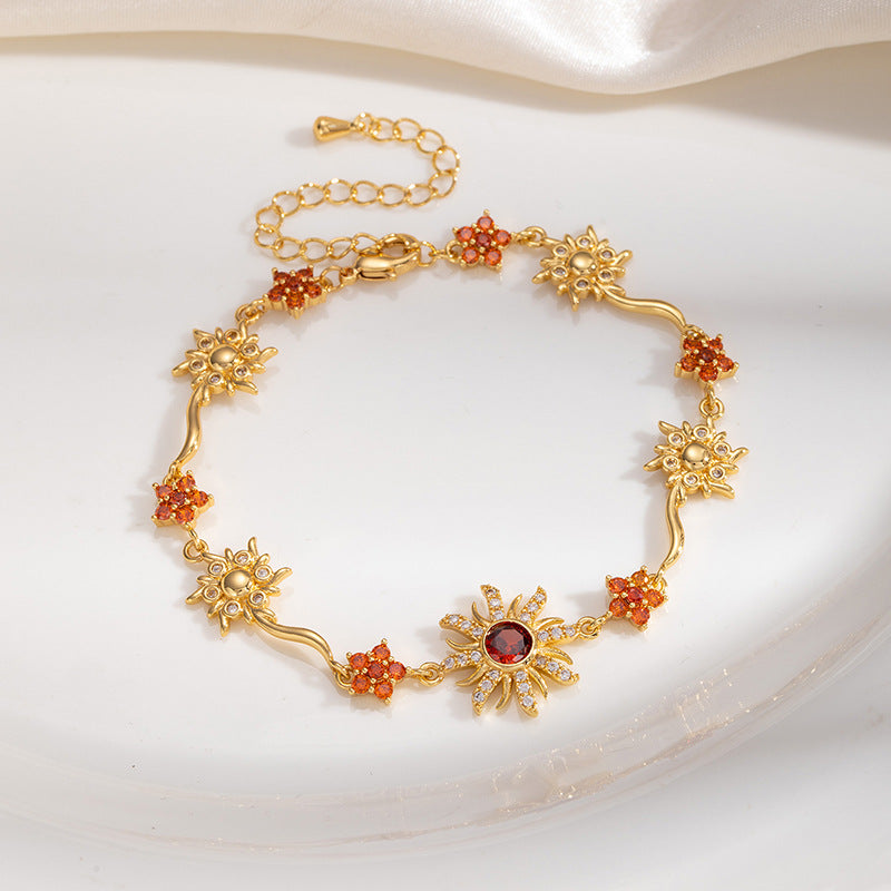 New Sunflower Zircon Bracelet For Women