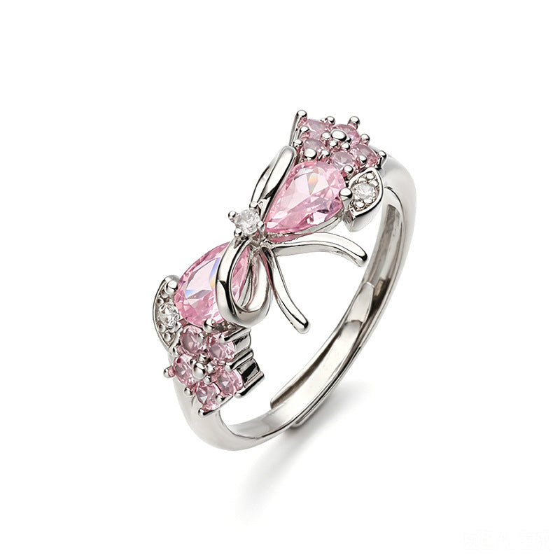 Verstellbarer Ring mit Blumenschleife