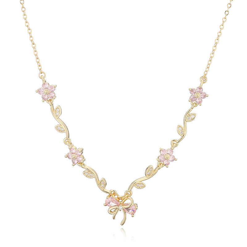 Rose Zircon Earrings/Jewelry Set
