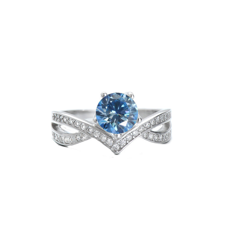 Cross-border Crown  Moissanite Ring 925Silver