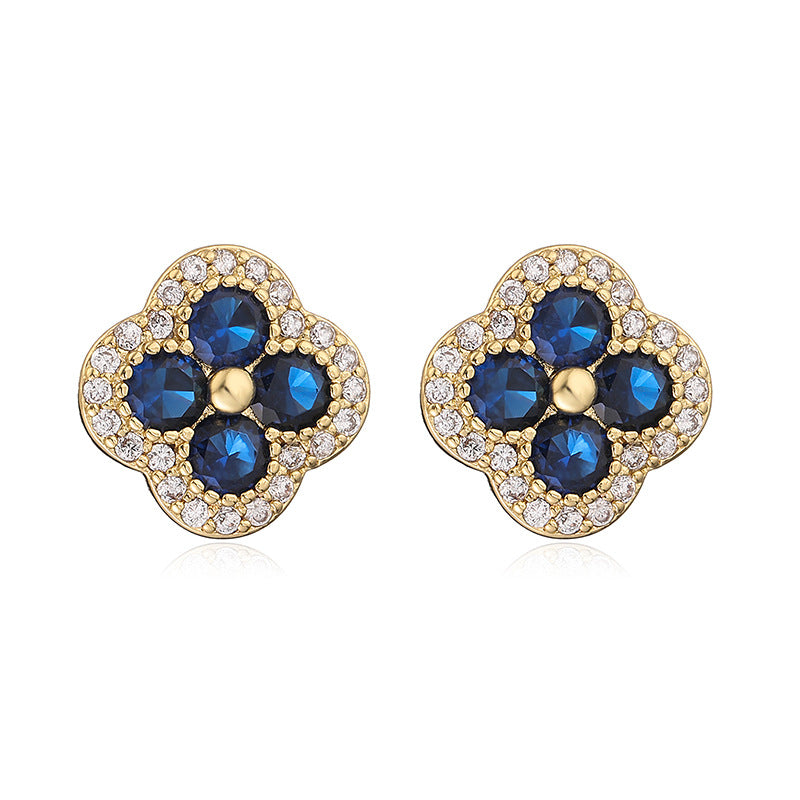 Four-Leaf Clover Stud Earrings