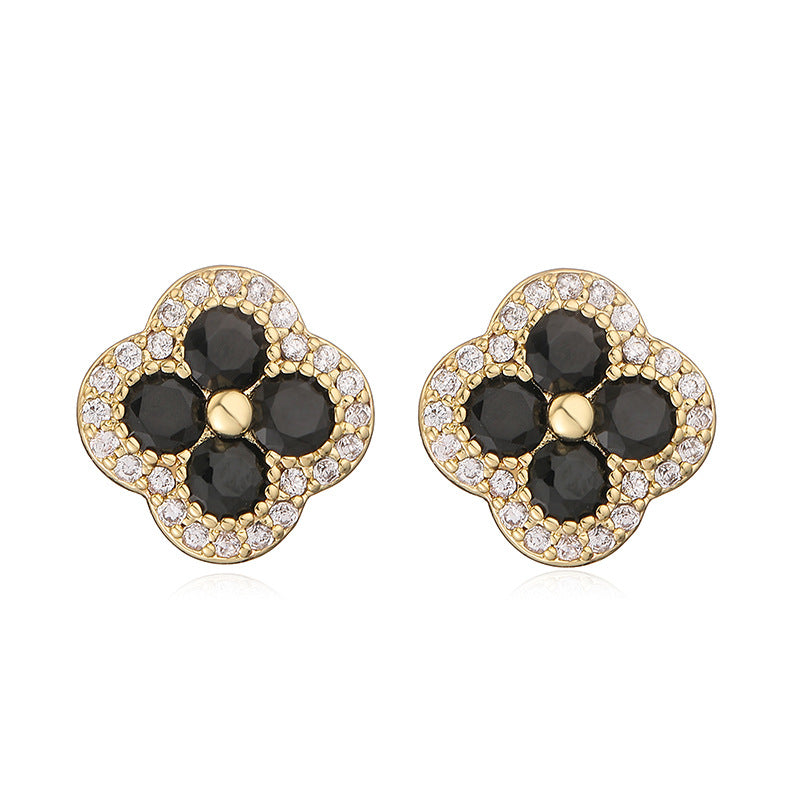 Four-Leaf Clover Stud Earrings