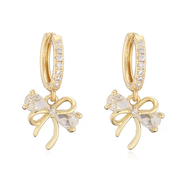 Rose Zircon Earrings/Jewelry Set