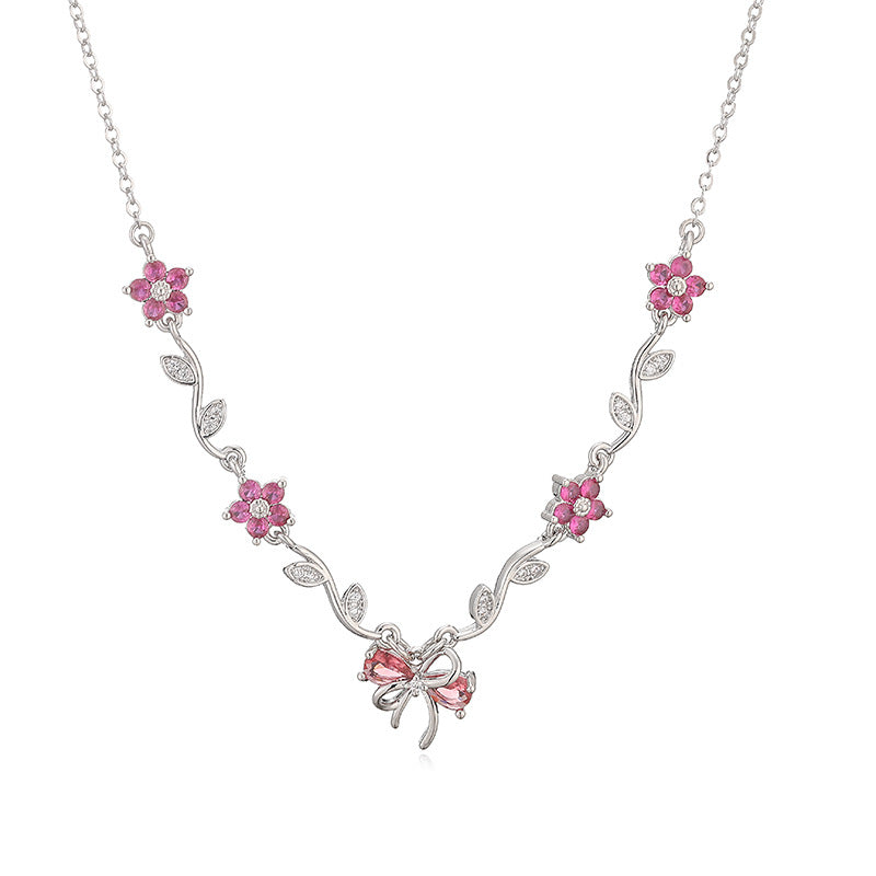 Rose Zircon Earrings/Jewelry Set