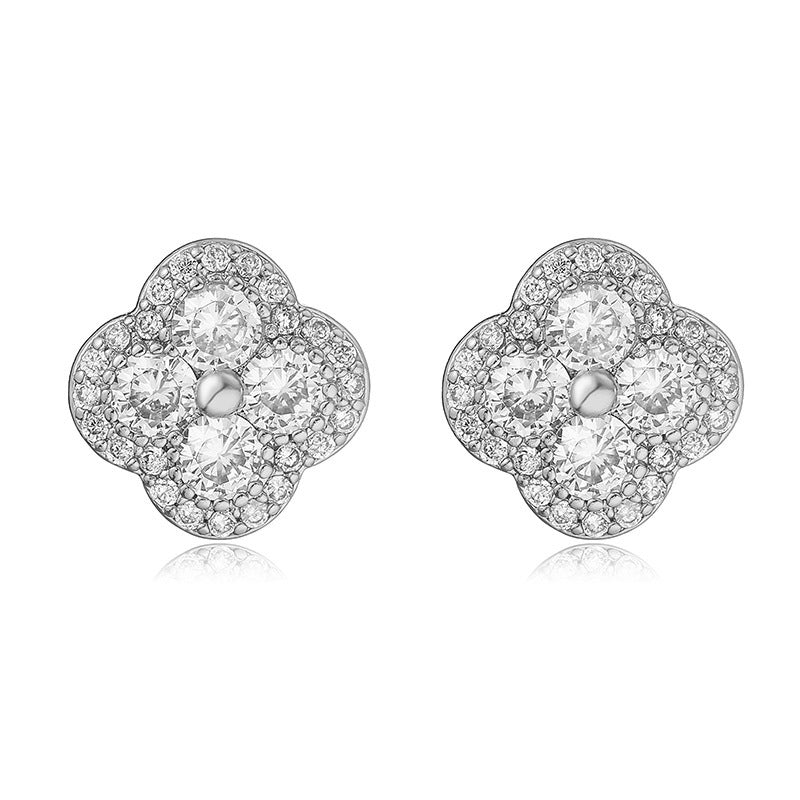 Four-Leaf Clover Stud Earrings