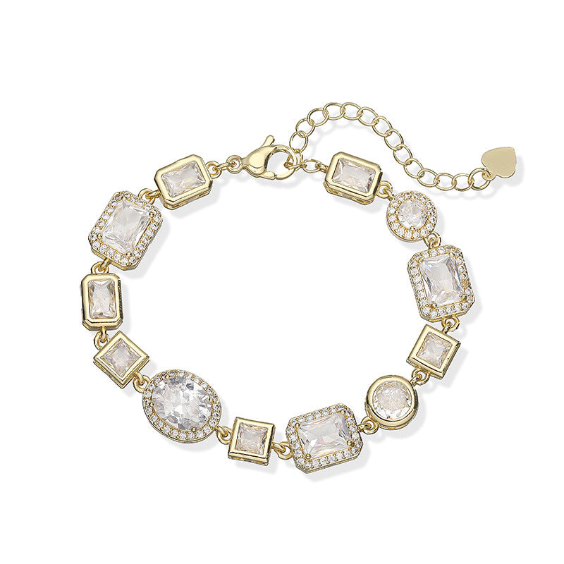 Vintage Multicolor Zircon Bracelet/Necklace
