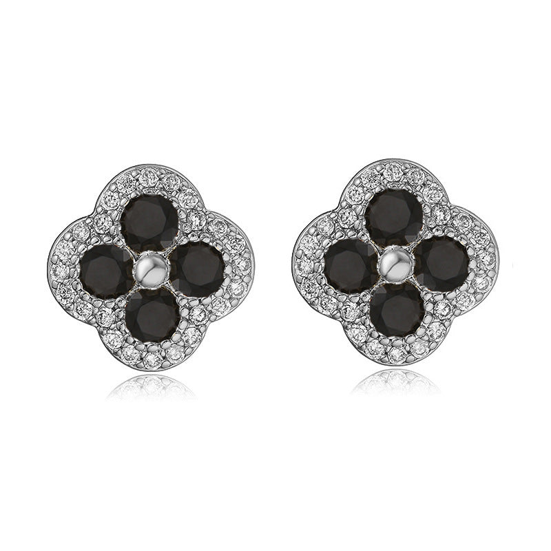 Four-Leaf Clover Stud Earrings