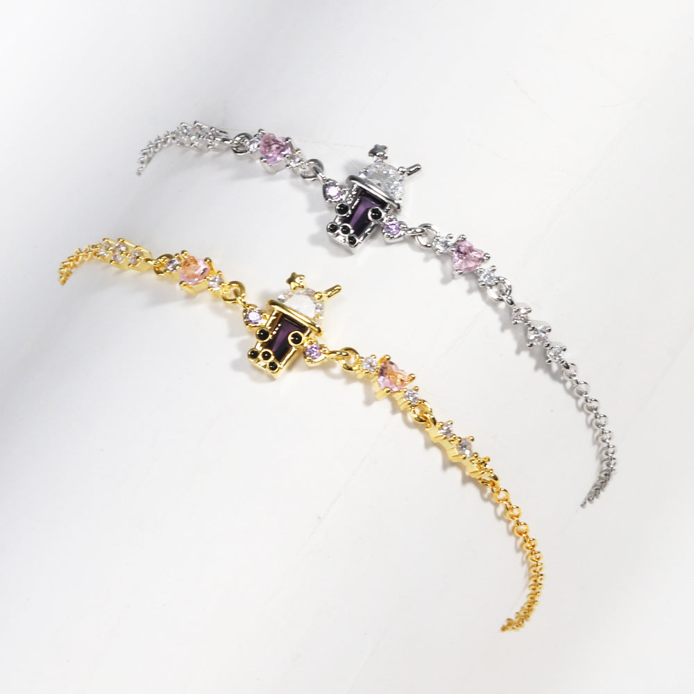 Bow & Heart Bracelet For Women