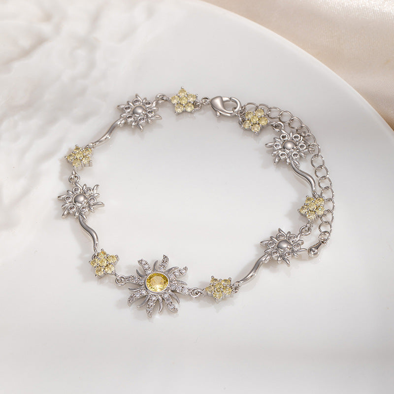 New Sunflower Zircon Bracelet For Women