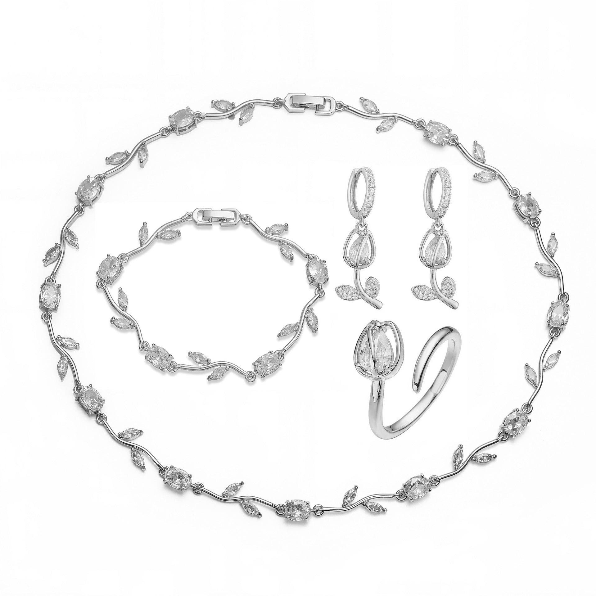 Tulip Bracelet/Ring/Earrings/Necklace/Set