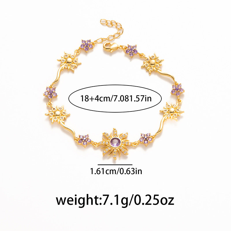 New Sunflower Zircon Bracelet For Women