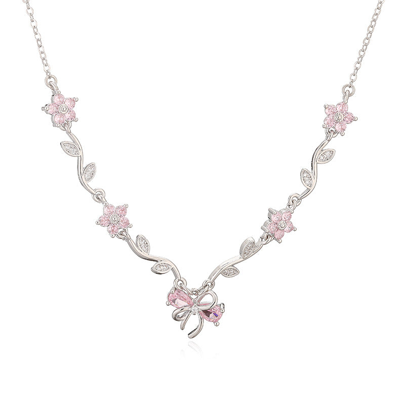 Rose Zircon Earrings/Jewelry Set