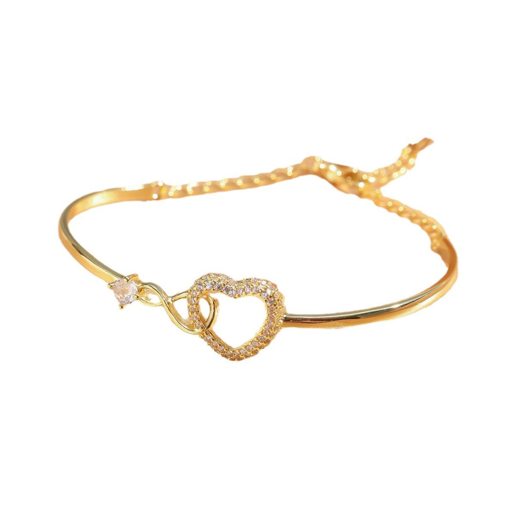 Heart Bangle Bracelet For Women