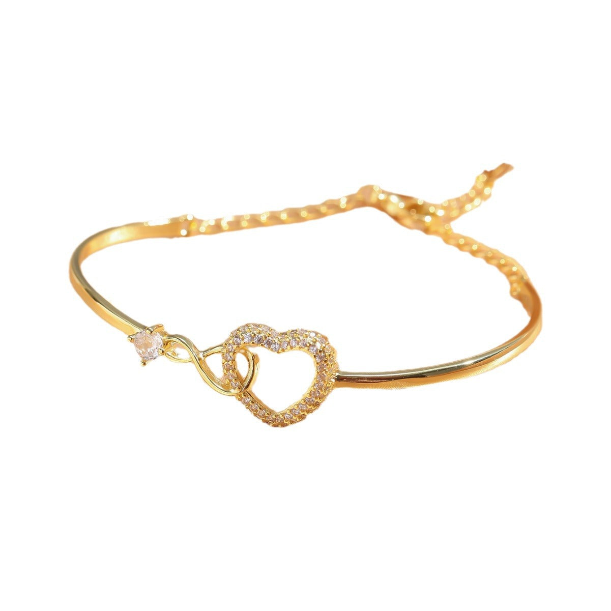 Heart Bangle Bracelet For Women