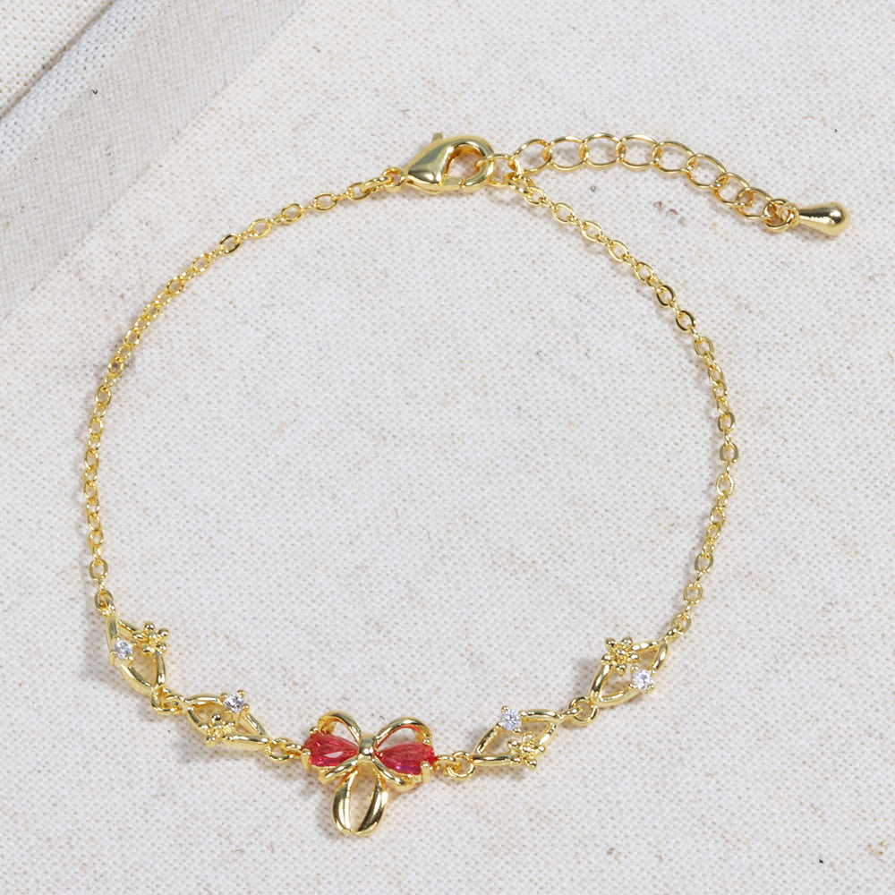 Bow & Heart Bracelet For Women