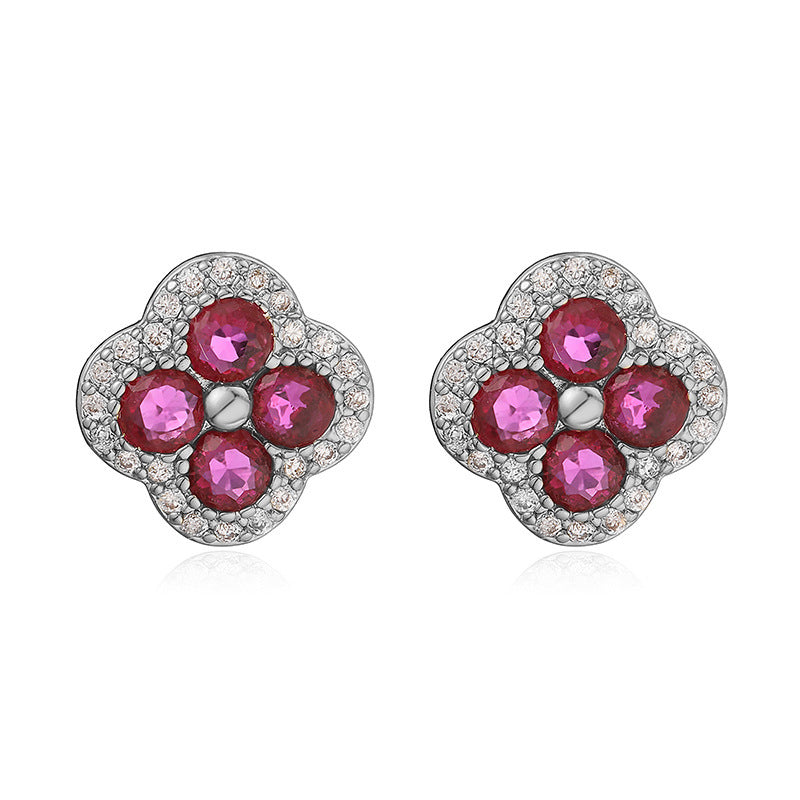 Four-Leaf Clover Stud Earrings