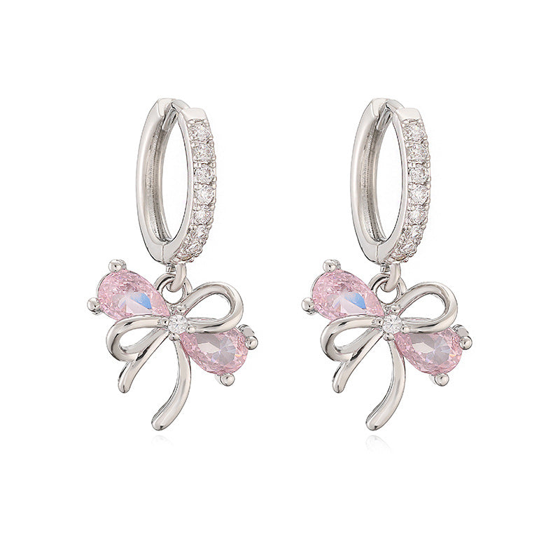 Rose Zircon Earrings/Jewelry Set