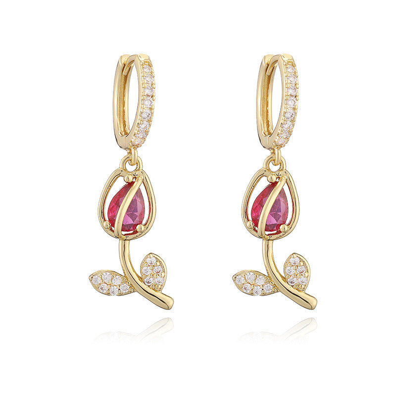Tulip Necklace/Earrings/Ring/Jewelry Set