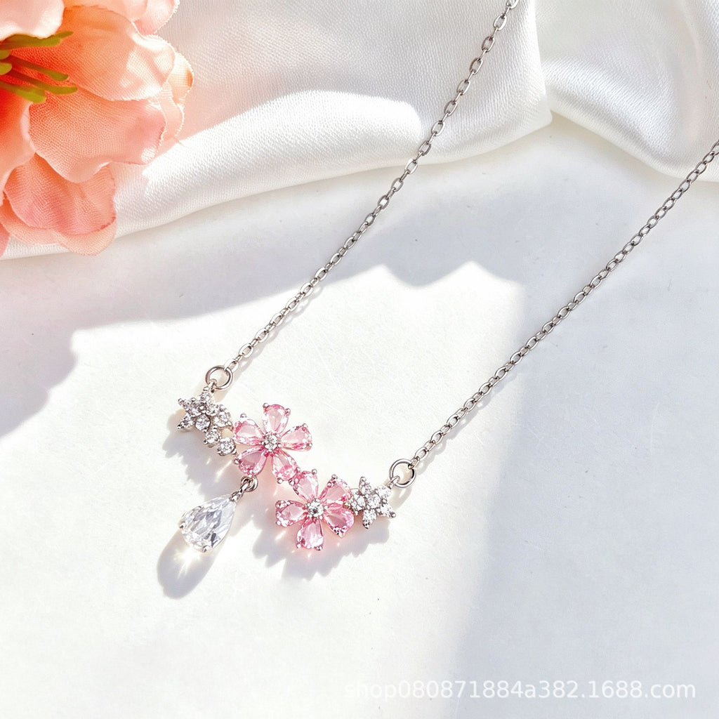 Water Drop Flower Necklace