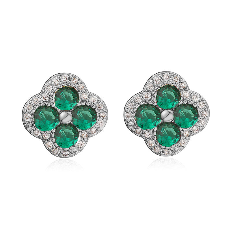 Four-Leaf Clover Stud Earrings