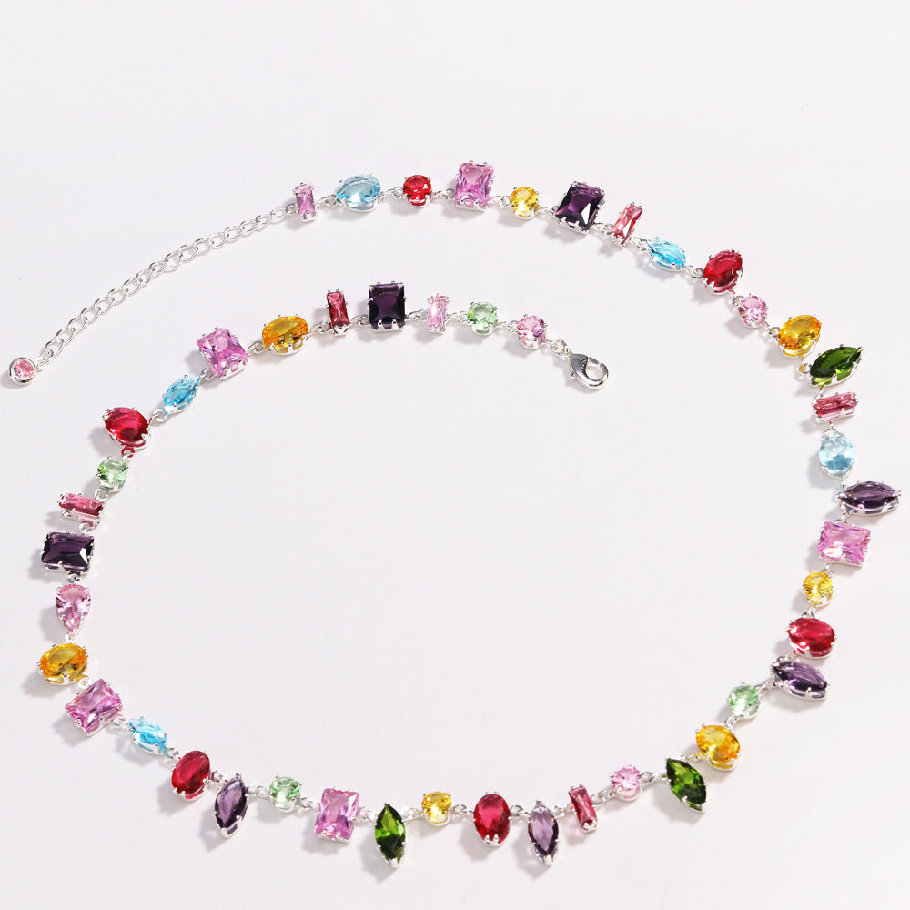 Luxury Colorful Cubic Zircon Bracelet/Necklace