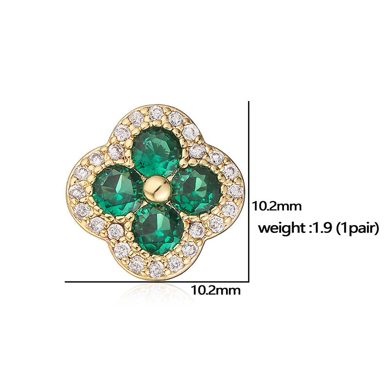 Four-Leaf Clover Stud Earrings