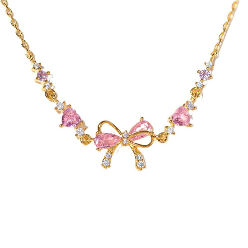 Pulsera de lazo y corazón para mujer
