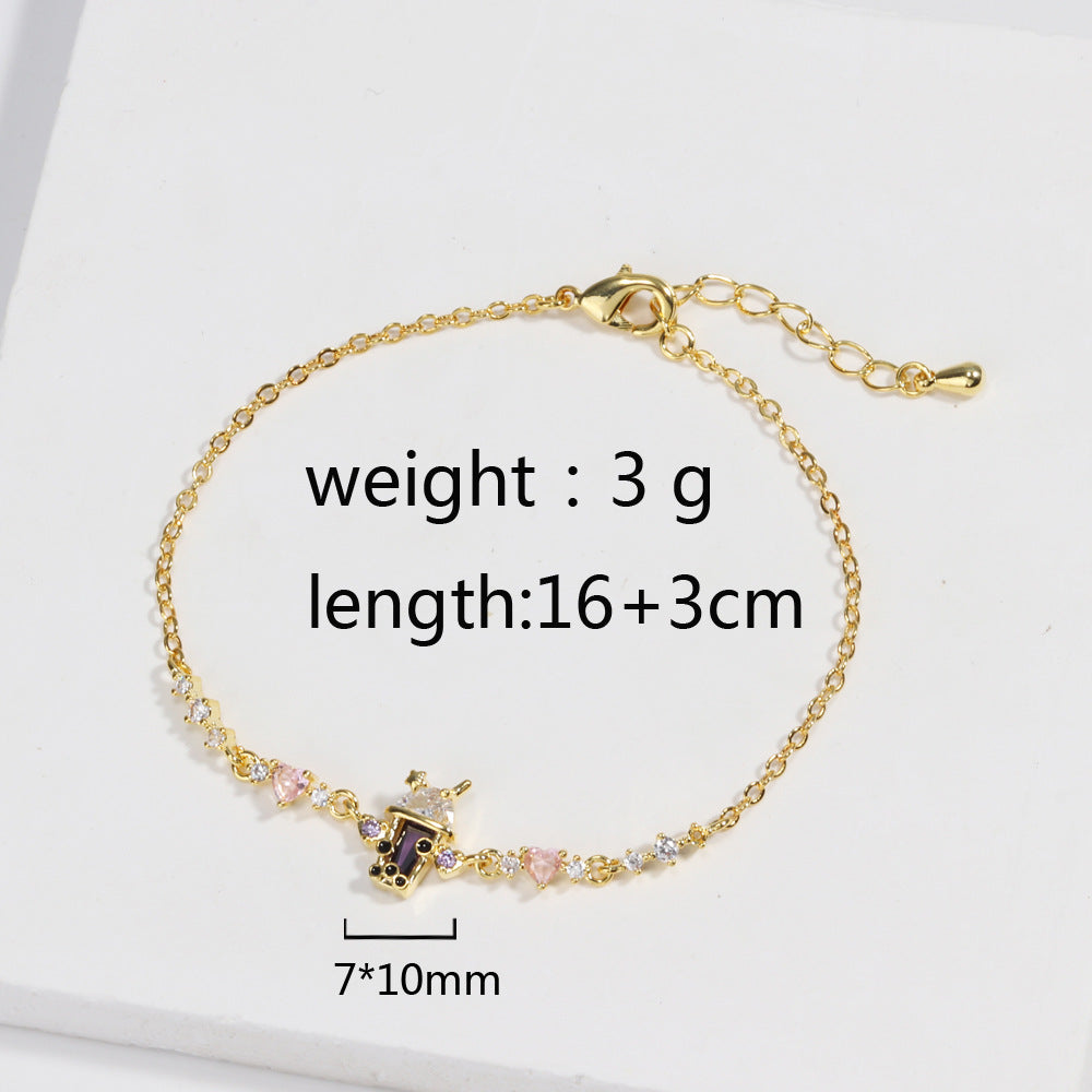 Bow & Heart Bracelet For Women