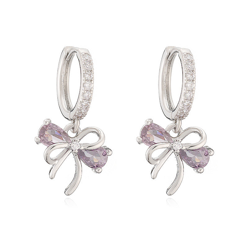 Rose Zircon Earrings/Jewelry Set