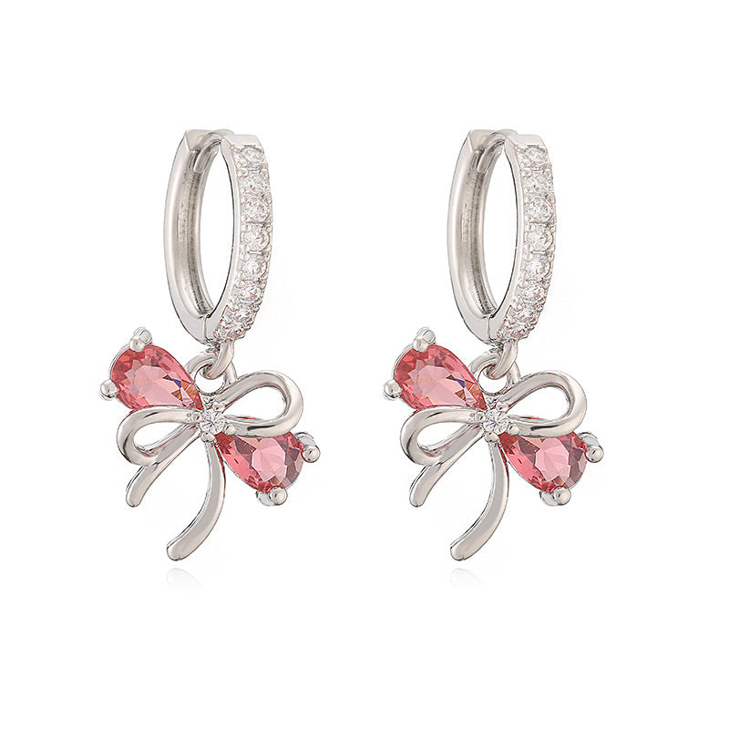 Rose Zircon Earrings/Jewelry Set