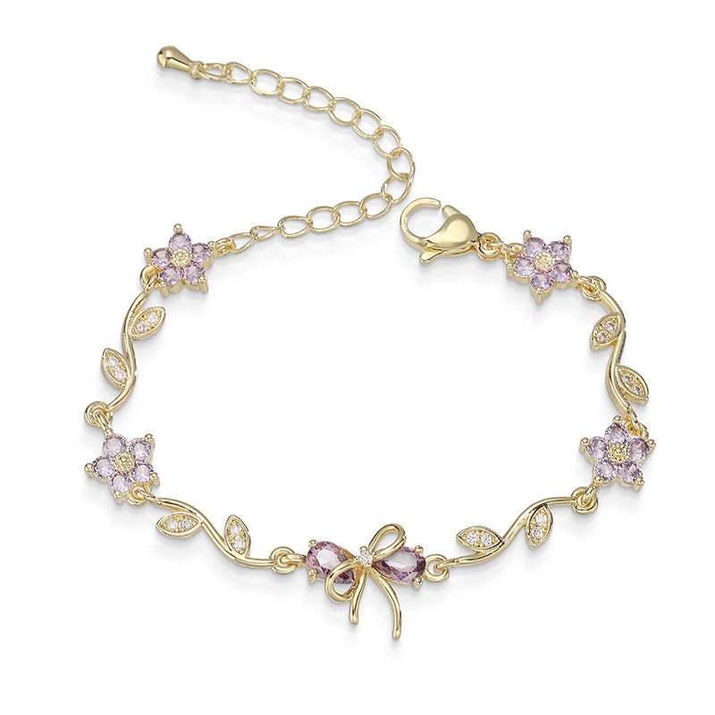 Rose Zircon Earrings/Jewelry Set