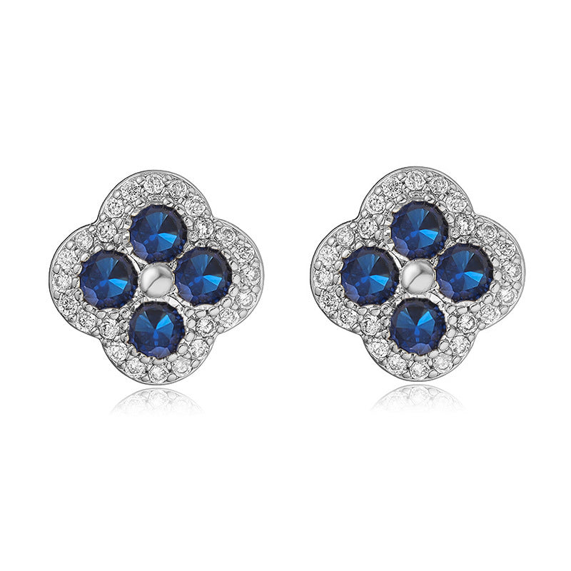 Four-Leaf Clover Stud Earrings