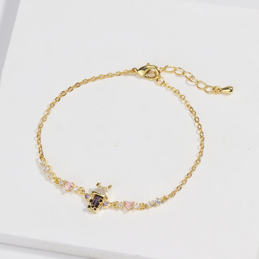 Bow & Heart Bracelet For Women