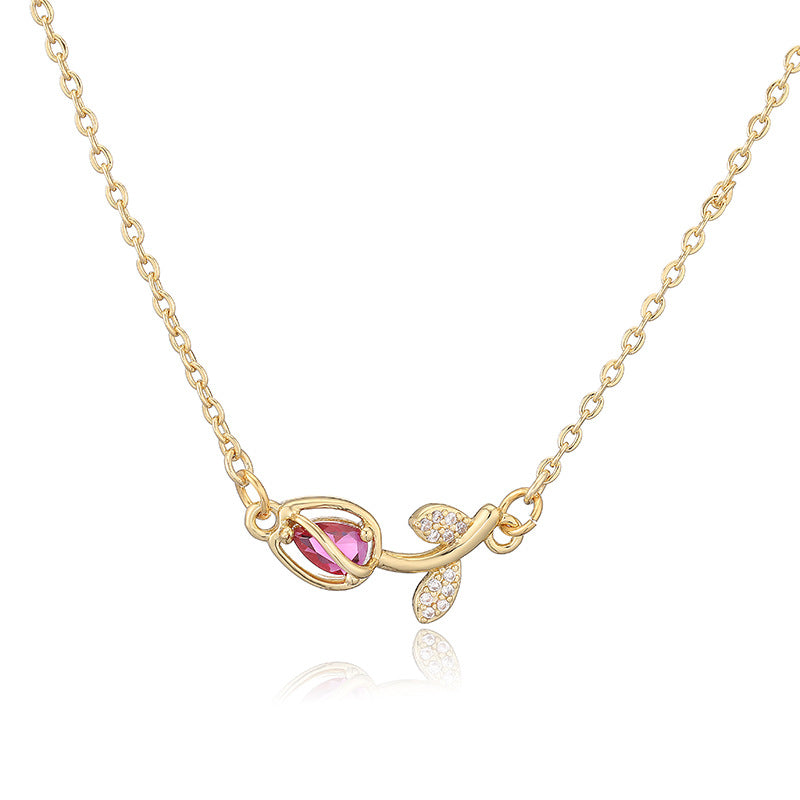 Tulpenkette/Ohrringe/Ring/Schmuckset