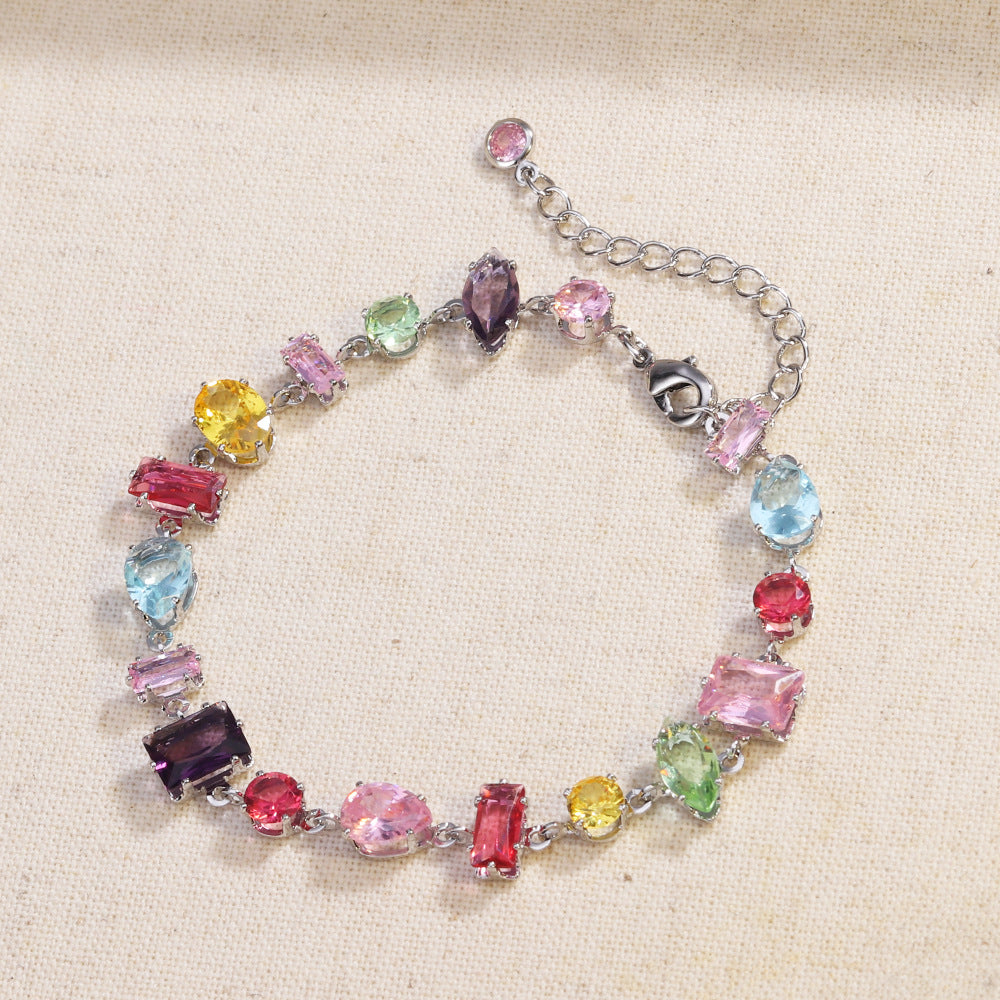 Luxury Colorful Cubic Zircon Bracelet/Necklace