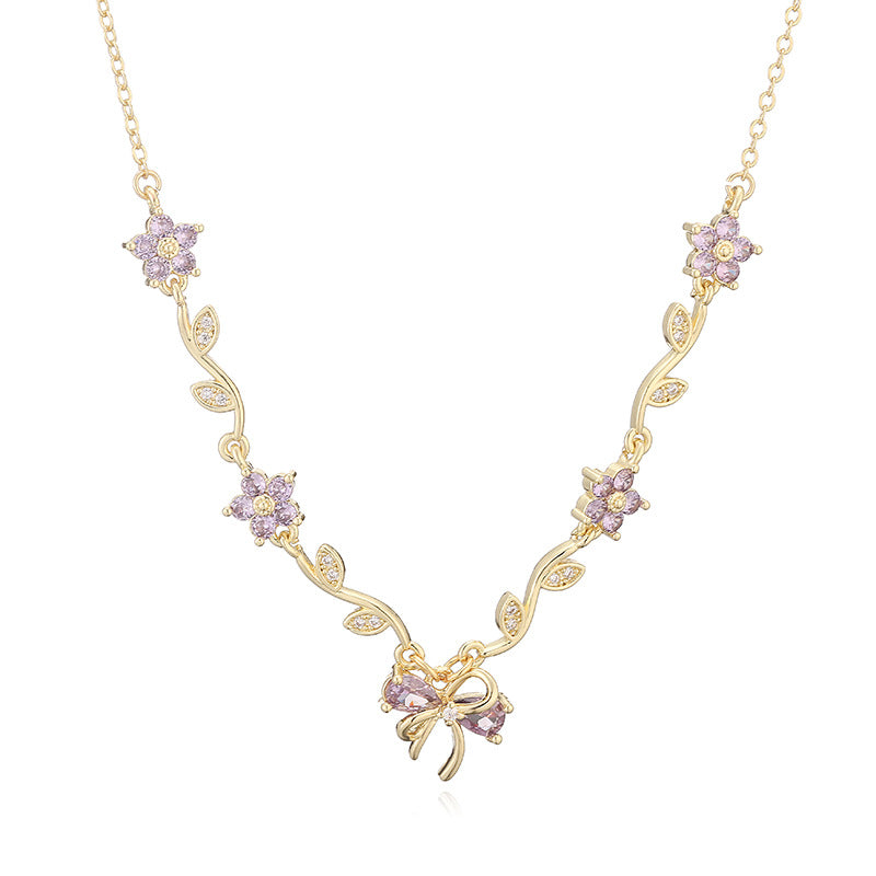 Rose Zircon Earrings/Jewelry Set