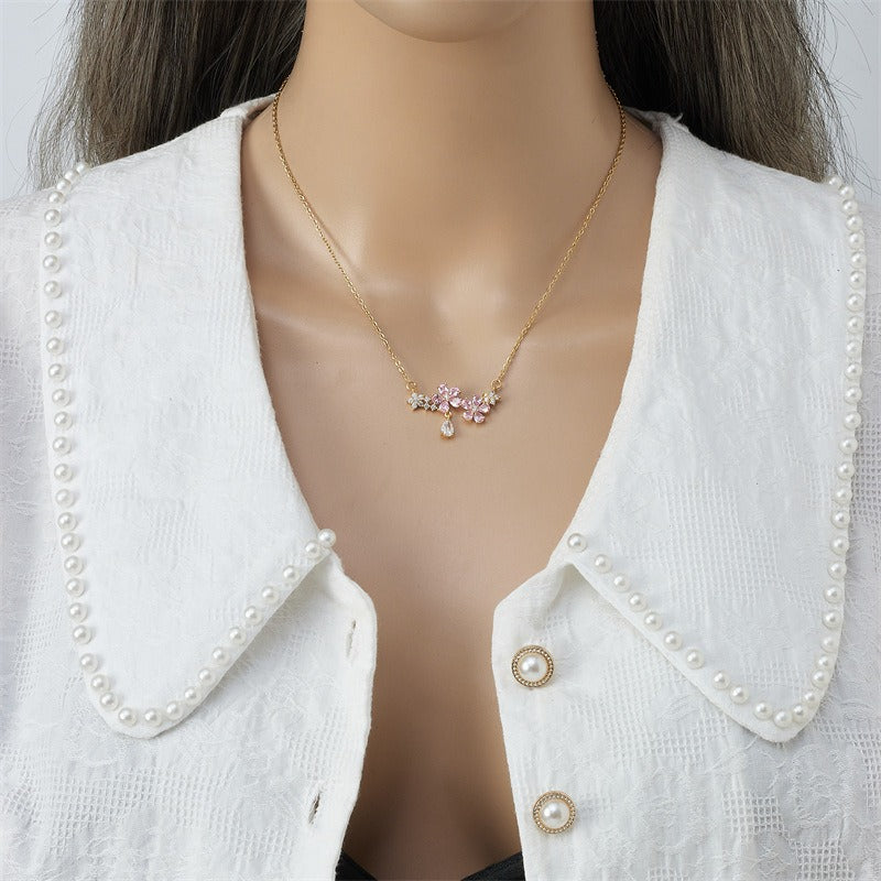 Water Drop Flower Necklace